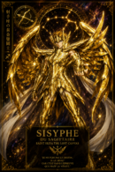 Tableau Métal Sisyphe du Sagittaire – Saint Seiya The Lost Canvas Chevalier d'Or du Sagittaire Poploom