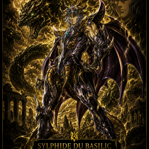 Tableau Métal Sylphide du Basilic – Spectre d'Hadès Saint Seiya Poploom
