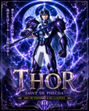 Tableau Métal Thor de Phecda Saint Seiya Guerrier Divin d'Asgard Poploom