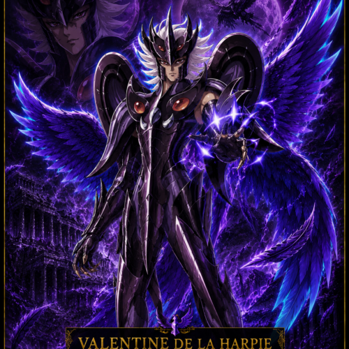Tableau Métal Valentine de la Harpie Saint Seiya Spectre d'Hadès Poploom