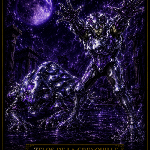 Tableau Métal Zelos de la Grenouille – Spectre d'Hadès Saint Seiya Poploom