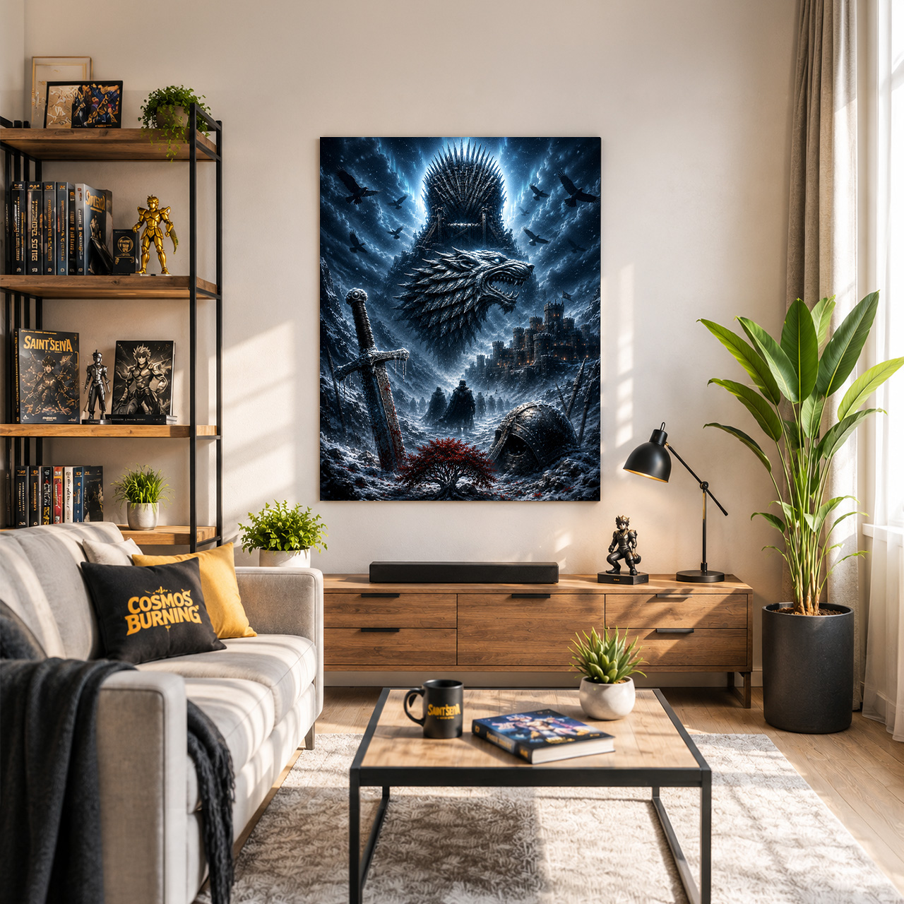 Tableau Métal Game of Thrones™ Collector – Le Trône de Fer et la Maison Stark – Image 7